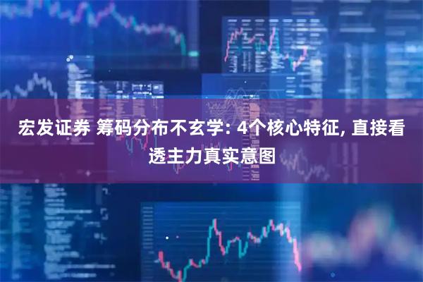 宏发证券 筹码分布不玄学: 4个核心特征, 直接看透主力真实意图
