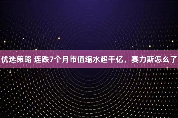 优选策略 连跌7个月市值缩水超千亿，赛力斯怎么了